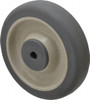 Albion Casters 5" Diam x 1-1/4" Wide, Rubber Caster Wheel 250 Lb. Capacity, 1-9/16" Hub Length, 3/8" Axle Diam, Ball Bearing 83137Y - 66044306