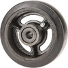 Fairbanks 5" Diam x 2" Wide, Rubber Caster Wheel 350 Lb. Capacity, 2-3/16" Hub Length, 1/2" Axle Diam, Delrin Bearing 525-CH - 65366155