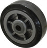 Fairbanks 6" Diam x 2" Wide, Rubber Caster Wheel 500 Lb. Capacity, 2-3/16" Hub Length, 3/4" Axle Diam, Roller Bearing E-526-RC - 65366171