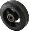 Fairbanks 6" Diam x 2" Wide, Rubber Caster Wheel 675 Lb. Capacity, 2-3/16" Hub Length, 1/2" Axle Diam, Delrin Bearing 926-CH - 65366205