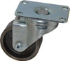 Albion Casters 3" Diam x 1-1/4" Wide x 4-1/4" OAH Top Plate Mount Swivel Caster Cast Iron, 300 Lb Capacity, Plain Bearing, 2-1/2 x 3-5/8" Plate 02CA03041S - 75946723