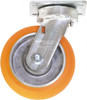 Caster Connection 6" Diam x 2" Wide x 7-1/2" OAH Top Plate Mount Swivel Caster Polyurethane on Aluminum, 1,000 Lb Capacity, Sealed Precision Ball Bearing, 4 x 4-1/2" Plate CDP-MSC-21 - 47172945