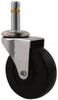 ER Wagner 2-1/2" Diam x 13/16" Wide x 3-1/16" OAH Stem Mount Swivel Caster Soft Rubber, 90 Lb Capacity, Delrin Bearing, 7/16 x 1-3/8" Friction Stem 9F4957004000201 - 01504935
