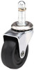 ER Wagner 2" Diam x 13/16" Wide x 2-1/2" OAH Stem Mount Swivel Caster Hard Rubber, 100 Lb Capacity, Delrin Bearing, 7/16 x 1-3/8" Friction Stem 9F4952009000201 - 01504992