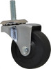 ER Wagner 2" Diam x 13/16" Wide x 2-1/2" OAH Stem Mount Swivel Caster Hard Rubber, 100 Lb Capacity, Delrin Bearing, 5/16-18 x 1" Threaded Stem 9F4952009000217 - 01505015
