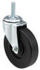 ER Wagner 4" Diam x 1-1/4" Wide x 4-1/2" OAH Stem Mount Swivel Caster TPR, 165 Lb Capacity, Delrin Bearing, 1/2-13 x 1-1/2" Threaded Stem 2F9944B26000110 - 01505882