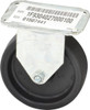 ER Wagner 4" Diam x 1-1/4" Wide x 4-11/16" OAH Top Plate Mount Rigid Caster Polyolefin, 255 Lb Capacity, Plain Bearing, 2-3/4 x 3-3/4" Plate 1F9304027000100 - 01507441