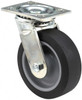 ER Wagner 6" Diam x 2" Wide x 7-1/2" OAH Top Plate Mount Swivel Caster Polyurethane, 1,200 Lb Capacity, Roller Bearing, 5 x 5-1/2" Plate 1F8806525000191 - 01508621
