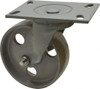 Fairbanks 6" Diam x 2" Wide x 7-1/4" OAH Top Plate Mount Swivel Caster Semi-Steel, 1,200 Lb Capacity, Roller Bearing, 4-1/2 x 6-1/4" Plate W26-6-IRB - 01357433