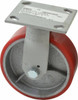 Fairbanks 6" Diam x 2" Wide x 7-1/4" OAH Top Plate Mount Rigid Caster Polyurethane, 1,000 Lb Capacity, Roller Bearing, 4 x 4-1/2" Plate N32-6-PO - 65365918