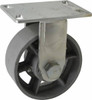 Value Collection 6" Diam x 2-1/2" Wide x 7-1/2" OAH Top Plate Mount Rigid Caster Semi-Steel, 1,800 Lb Capacity, Roller Bearing, 4-1/2 x 6-1/4" Plate GMC-SH-0008 - 66028796