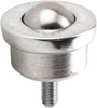 Hudson Bearings 5/8 Inch Diameter, Round, Carbon Steel Ball Transfer 1.1875 Inch Overall Diameter, 0.8125 Inch Mount Height, 125 Lb. Capacity SMBT-5/8CS - 42942094