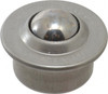 SKF Round, Stainless Steel Ball Transfer 9.5mm Mount Height, 77 Lb. Capacity BT 515-0-15 - 06377550