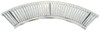 Dematic 12 Inches Wide x 1.4 Inches Diameter 90° Curved Steel Roller Gravity Conveyor 12 Gauge Steel Frame, 48 Inch Outside Radius STK0200ACA - 66057845