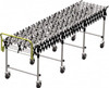 Value Collection 18 Inches Wide x 3.8 Ft. to 12 Ft. Extended Length Flexible Conveyor 31-1/2 to 39.4" High, 4 Leg Sets per Unit, 7 Wheels per Axle WS-MH-FLEX-002 - 41925520