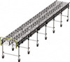 Value Collection 18 Inches Wide x 7 Ft. to 22 Ft. Extended Length Flexible Conveyor 31-1/2 to 39.4" High, 7 Leg Sets per Unit, 7 Wheels per Axle WS-MH-FLEX-003 - 41925561