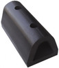 Vestil Synthetic Rubber Extruded Half-Oval Fender Bumper 18" Wide x 6" High, 6" Projection, 5/8" Bolt Hole Diam M-6-18 - 30114706
