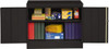 Tennsco 2 Shelf Locking Storage Cabinet Steel, 36" Wide x 18" Deep x 30" High, Black 1430-BK - 50155811