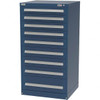 Vidmar 9 Drawer, 156 Compartment Dark Blue Steel Modular Storage Cabinet 59" High x 30" Wide x 27-3/4" Deep SCU3144AL - 69451474
