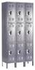 Hallowell 9 Door, 3 Tier, Ready-Built Wardrobe & Box Lockers 36" Wide x 12" Deep x 78" High, Gray URB3228-3A-HG - 65171886