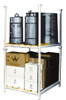 Made in USA 4,000 Lb Capacity Portable Stacking Rack without Decking 48" Wide x 48" Deep, Gray BB4-4848H - 89816029