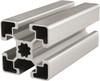80/20 Inc. 4 Meters Long x 45 mm Wide x 45 mm Deep, T-Slotted Aluminum Extrusion Clear Anodized Finish 45-4545-LITE-4M - 72943996