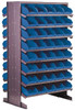 Quantum Storage Systems 24" Deep x 36" Wide x 60" High, Steel Floor Rack 2 Sides, 128 Yellow Plastic Bins, 4-1/8" Bin Width x 4" Bin Height x 11-7/8" Bin Depth QPRD 101 YELLOW - 00143750