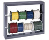 Durham Wire Spool Rack 2 Cylinders, 26-1/8" Wide x 17-7/8" High x 6" Deep, Gray 384-95 - 89781702