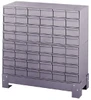 Durham 48 Bin Bin Shelving Unit with Drawers 34-1/8 Inch Overall Width x 12-1/4 Inch Overall Depth x 33-3/4 Inch Overall Height, Gray Steel Bins 017-95 - 89795918