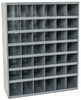 Durham 42 Bin Bin Shelving Unit with Openings 33-3/4 Inch Overall Width x 12 Inch Overall Depth x 42 Inch Overall Height, Gray Steel Bins 360-95-MSC - 89828826
