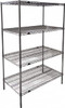 Value Collection 3,200 Lb Capacity 4 Shelf Wire Shelving - Starter Unit 48" Wide x 18" Deep x 63" High, Zinc WS-MH-WSBDS-107 - 43380989