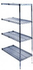 Value Collection 3,200 Lb Capacity 4 Shelf Wire Shelving - Add-On Unit 24" Wide x 24" Deep x 74" High, Chrome WS-MH-WSBDS-6 - 43382019
