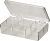 Flambeau 6 Compartment Clear Small Parts Box 3" Wide x 1-1/8" High x 4-5/8" Deep, K-Resin Frame, 1-1/4" Bin Width x 7/8" Bin Height x 1-3/8" Bin Depth K220 - 00292904