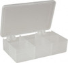Flambeau 6 Compartment Transparent Small Parts Box 4-5/8" Wide x 1-1/8" High x 3" Deep, Polypropylene Frame, 1-1/4" Bin Width x 7/8" Bin Height x 1" Bin Depth T220 - 00293001