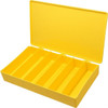 Flambeau 6 Compartment Yellow Small Parts Box 11" Wide x 1-3/4" High x 6-3/4" Deep, Polypropylene Frame, 6" Bin Width x 1-5/8" Bin Height x 1-1/2" Bin Depth M606 - 00293027