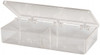 Flambeau 2 Compartment Clear Small Parts Box 6-1/2" Wide x 1" High x 3-1/4" Deep, Polystyrene Frame, 3-1/4" Bin Width x 1" Bin Height x 3-1/4" Bin Depth A214 - 89846216