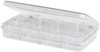 Flambeau 12 Compartment Clear Small Parts Box 6-1/2" Wide x 1" High x 3" Deep, Polystyrene Frame, 1-5/8" Bin Width x 1" Bin Height x 1" Bin Depth DB219 - 89846265
