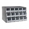 Akro-Mils 15 Drawer, Small Parts Modular Steel Frame Storage Cabinet 11" Deep x 17" Wide x 11" High 19715 - 09782434