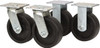 JOBOX Tool Box Steel/Rubber Caster Set Brown, For All JOBOX Cabinets 1-321990 - 01821792