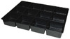Kennedy Tool Box Durable ABS Plastic Organizer 25" Wide x 18-1/2" Deep x 4" High, Black, For 29" Wide Roller Cabinets 81932 - 65359457