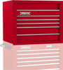 Proto 5 Drawer Top Tool Chest 34" Wide x 25-1/4" Deep x 27" High, Steel, Red J553427-5RD - 37872306