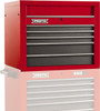 Proto 5 Drawer Top Tool Chest 34" Wide x 25-1/4" Deep x 27" High, Steel, Safety Red/Gray J553427-5SG - 37872595