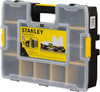 Stanley 17 Compartment Tool Organizer 12-63/64" Wide x 13-11/16" Deep x 3-7/16" High, Plastic, Black/Yellow STST14027 - 50118546