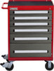 Proto 6 Drawer Steel Workstation 30" Wide x 42-1/2" High x 21-3/8" Deep, Ball Bearing Drawer Slides, Safety Red/Gray J563042-6SG - 33602335