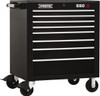 Proto 8 Drawer Steel Roller Cabinet 34" Wide x 41" High x 25-1/4" Deep, Ball Bearing Drawer Slides, Black J553441-8BK - 56728264