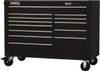 Proto 28,291 Lb Capacity, 13 Drawer Mobile Workstation 57" Wide x 25-1/4" Deep x 43" High, Steel, Black J555743-13BK - 37859485