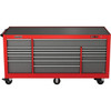 Proto 48,654 Lb Capacity, 18 Drawer Mobile Power Workstation 88-1/4" Wide x 27" Deep x 46-3/8" High, Steel, Safety Red & Gray J558846-18SG-PD - 38122552