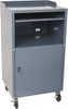 Value Collection 200 Lb Capacity, 1 Drawer Mobile Computer Stand 27" Wide x 24" Deep x 49-1/4" High, Steel, Gray WS-MH-CAB-006 - 44084804