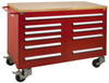 Vidmar 4,800 Lb Capacity, 10 Drawer Roller Cabinet 60" Wide x 27-3/4" Deep x 43" High, Steel, Red Gloss RP1953AL - 91990309