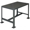 Durham 48 Wide x 24" Deep x 42" High, Steel Machine Work Table Flat Top, Rounded Edge, Fixed Legs, Gray MT244842-2K195 - 69955805